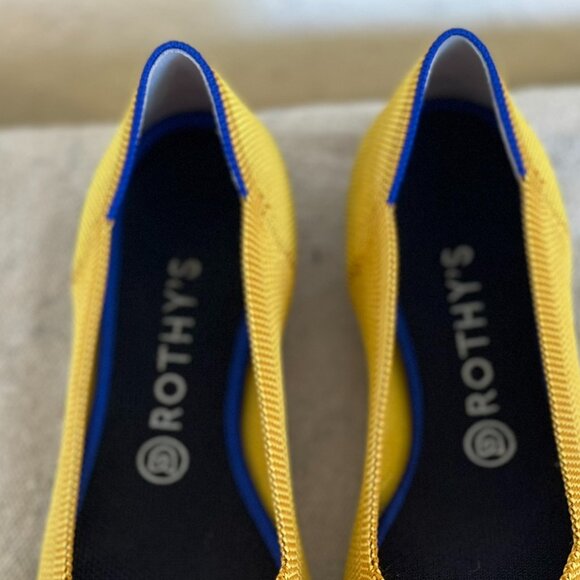 Rothy's Woman's Marigold The Point 11 Comfort Flats Shoes Sz 10 - Picture 2 of 15